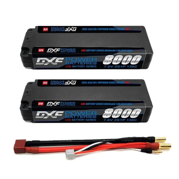 Lipo-akku, suuri kapasiteetti 9200mAh, T-liitin, 2PCS2S8000130C5mmT