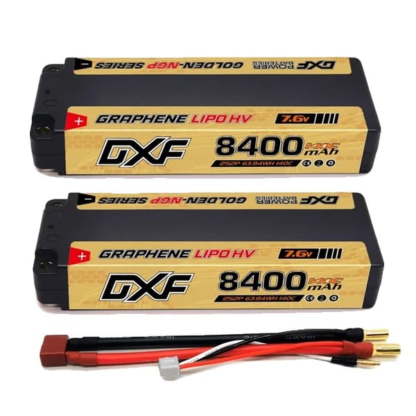 Lipo-akku, suuri kapasiteetti 9200mAh, T-liitin, 2PCS2S8400NGP5mmT