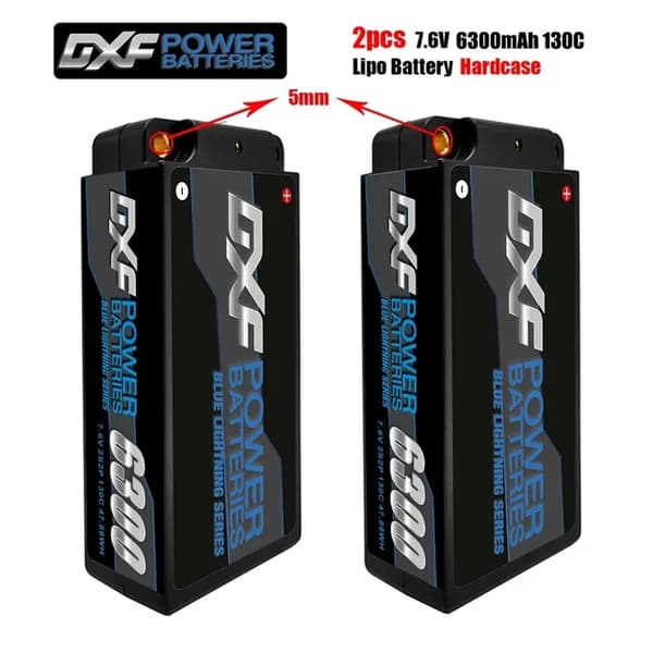 Lipo-akku, suuri kapasiteetti 9200mAh, T-liitin, 2PCS5MM6300DEANS