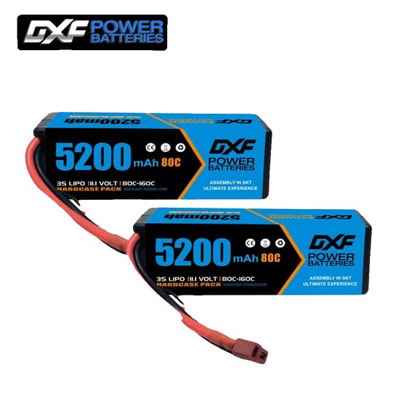 Lipo Batteri, Høj Kapacitet, Høj Afladningshastighed, 2PCS3S520080CEC5