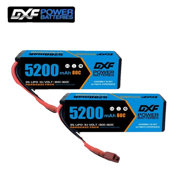 Lipo Batteri, Høj Kapacitet, Høj Afladningshastighed, 2PCS3S520080CXT90