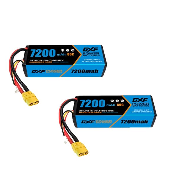 Lipo Batteri, Høj Kapacitet, Høj Afladningshastighed, 2PCS3S720080CEC5
