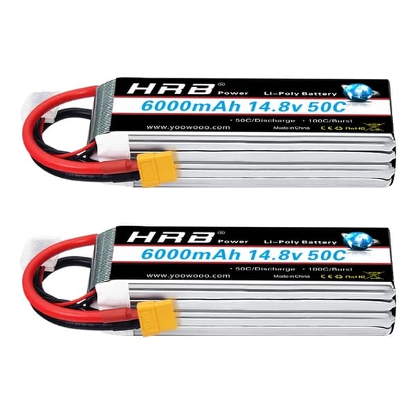 Lipo-akku, suuri kapasiteetti, useita jännitevaihtoehtoja, 4S 6000mah XT60-2PC