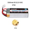 Miniatyrbild 2 av 2: RC Lipo-batteri, olika spänningsalternativ, hög kapacitetsomfång, 6S 3300mah 60C X60