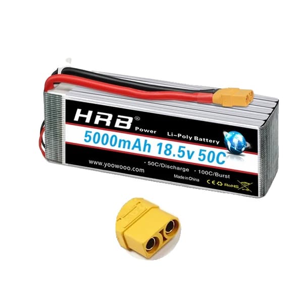 RC Lipo Batteri, Forskellige Spændingsmuligheder, Høj Kapacitetsområde, 5S 5000mah 50C XT90