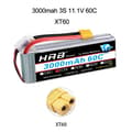 Miniatyrbillede 2 af 2: RC Lipo Batteri, Forskellige Spændingsmuligheder, Høj Kapacitetsområde, 3S 3000mah 60C XT60