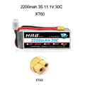 Miniatyrbillede 2 af 2: RC Lipo Batteri, Forskellige Spændingsmuligheder, Høj Kapacitetsområde, 3S 2200mah 30C XT60