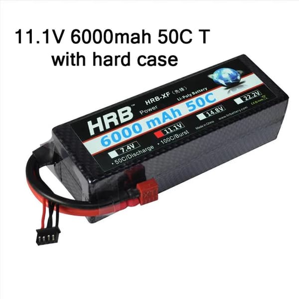 RC Lipo-batteri, olika spänningsalternativ, hög kapacitetsomfång, 3S 6000mah hård T