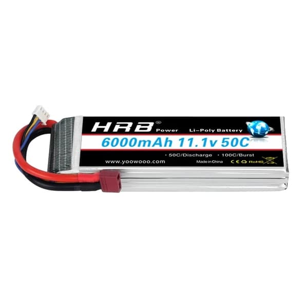 RC Lipo Batteri, Forskellige Spændingsmuligheder, Høj Kapacitetsområde, 3S 6000mah 50C T