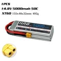 Miniatyrbillede 2 af 2: Lipo Batteri, Høj Kapacitet, XT60 Deans Stik, 4s 5000mah 50C XT60