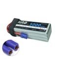 Miniatyrbillede 1 af 2: Lipo Batteri, Høj Kapacitet, XT60 Deans Stik, 6s 5000mah 50C EC5