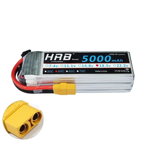 Lipo Batteri, Høj Kapacitet, XT60 Deans Stik, 5s 5000mah 50C XT90