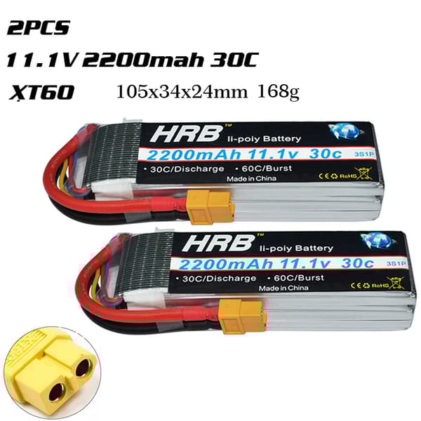 Lipo Batteri, Høj Kapacitet, XT60 Deans Stik, 3S 2200mah 30C XT60