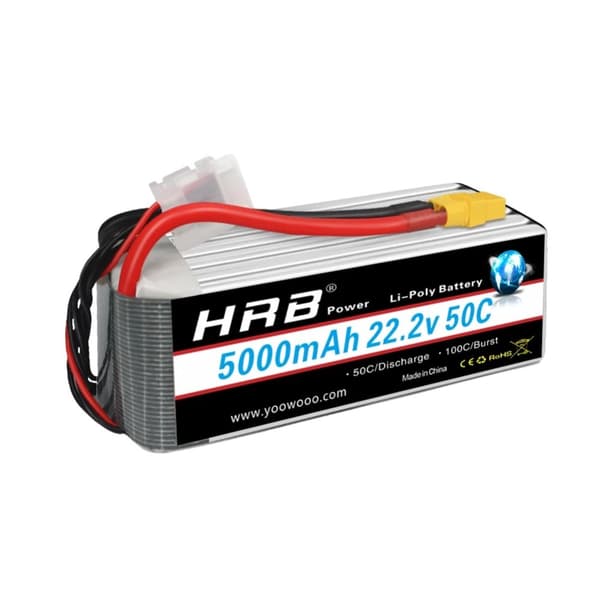 Lipo Batteri, Høj Kapacitet, XT60 Deans Stik, 6s 5000mah 50C XT90