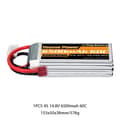 Pikkukuva 2 / 2: Lipo-akku, suuri kapasiteetti, useita kokoja, 4S 6500mAh 60C T