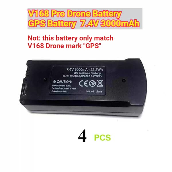 Drone-akku, CE-sertifioitu,V168 GPS 3000mAh 4B