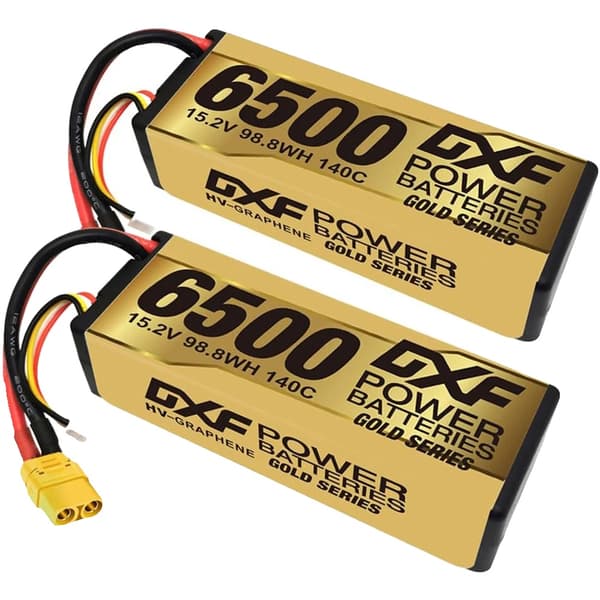 Lipo-akku, 15.2V, 6500mAh, 140C,2PCS 4S 6500 hv XT90