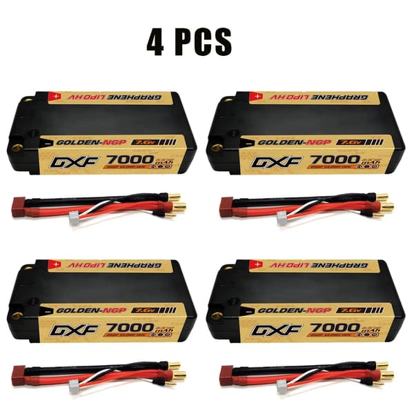 Lipo-batteri, 7.6V 7000mAh, 140C,4PCS2S7000140CT5MM