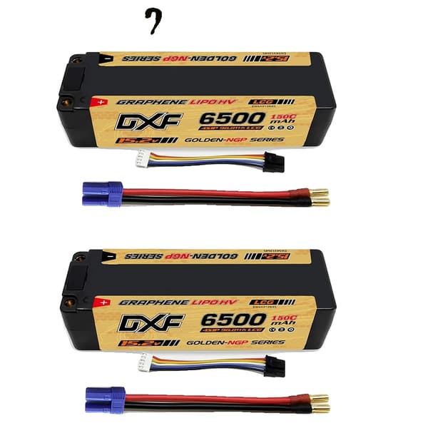Lipo-batteri, 6500mAh kapacitet, 15.2V spänning,2ST 6500mah 5mm EC5