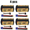 Miniatyrbillede 2 af 2: Lipo-batteri, 6500mAh kapacitet, 15.2V spænding,4PCS 6500mah 5mm EC5