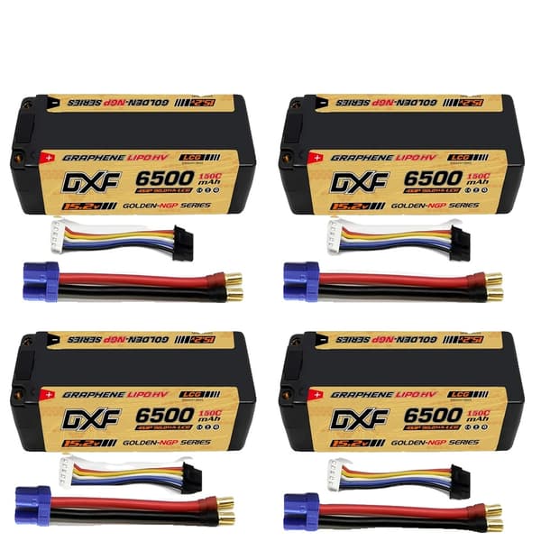 Lipo-batteri, 6500mAh kapacitet, 15.2V spænding,4PCS 6500mah 5mm EC5