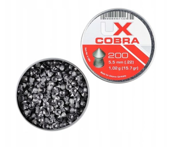 Skott 5,5 mm UMAREX COBRA räfflade spets. 200 st.