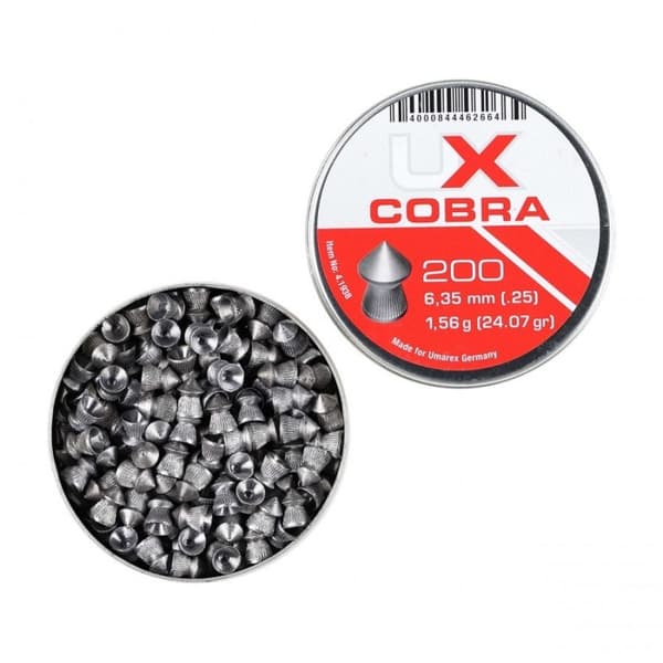 6,35 Umarex Cobra Spidsribbede piller 200 stk.