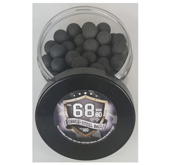 Gummi-til-metal kugler Guard Power kal. 68-100 stk.