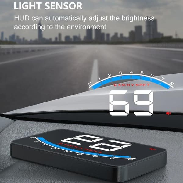 multifunktionell HUD-head-up-display, bil OBD2-hastighetsprojektor, säker körning