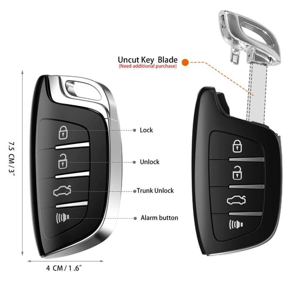 Älykäs avain VVDI2 Mini Key Toolille, värikäs kristallityyli, 4 painiketta, CE-sertifioitu