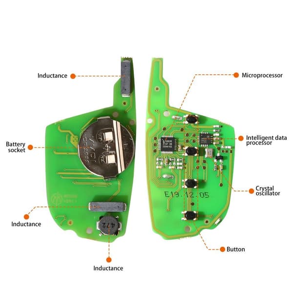 Älykäs avain VVDI2 Mini Key Toolille, värikäs kristallityyli, 4 painiketta, CE-sertifioitu