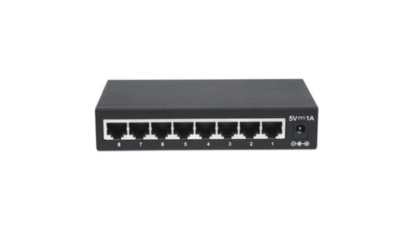 Switch Gigabit 8x 10/100/1000 Mbps RJ45 Desktop Metal