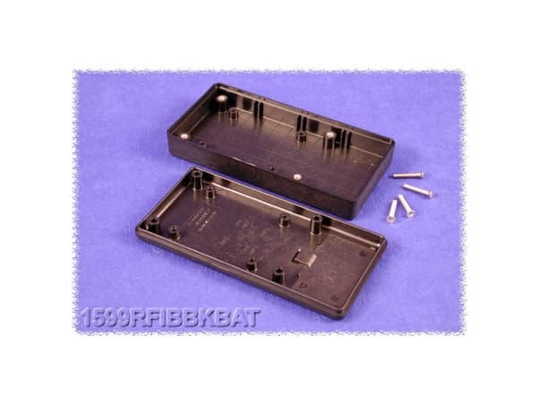 Hammond Electronics 1599RFIBBKBAT Hånd-kabinet 130 x 65 x 25 ABS Sort 1 stk