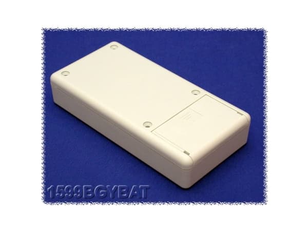 Hammond Electronics 1599BGYBAT Hånd-kabinet 130 x 65 x 25 ABS Grå 1 stk