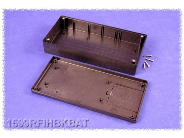 Hammond Electronics 1599RFIHBKBAT Hånd-kabinet 220 x 110 x 44 ABS Sort 1 stk