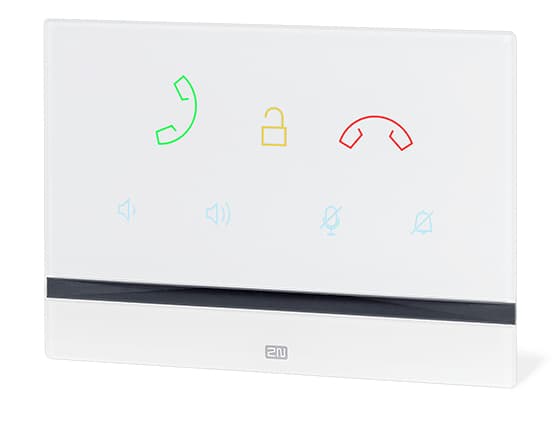 2N Indoor Talk, Kabel, Vit, Härdat glas, Vägg, Knappar, 185 mm