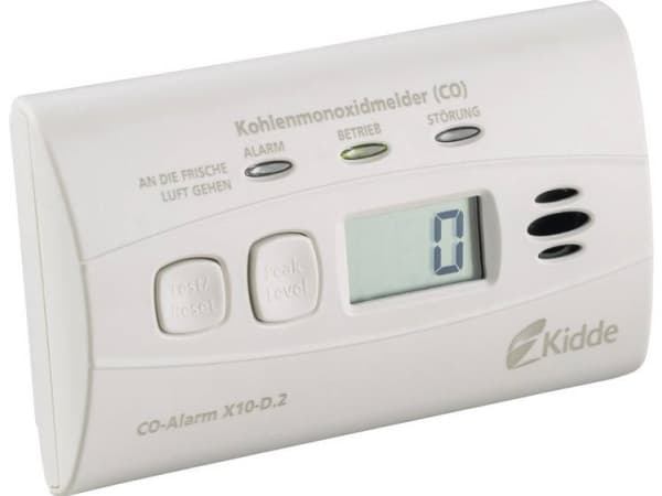 Kidde 25180202.0000 Kulilte-detektor inkl. 10 års batteri Batteridrevet Detekteret Kulmonoxid