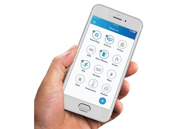 OLYMPIA ProHome 8762 - Hjemmesikkerhetssystem - trådløs - Mobiltelefon - 802.11b/g - 2.4 Ghz, 868.5 MHz - hvit