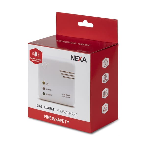 Nexa MTG-3000H Kaasuvaroitus 230V / 12V