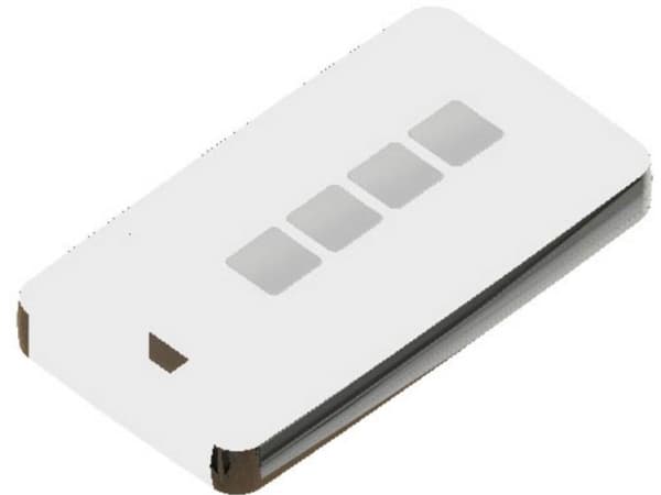 TEKO 13124.30 Fjernbetjeningshus 71.5 x 39.3 x 11.5 ABS, Zink Hvid, Lysegrå 1 stk