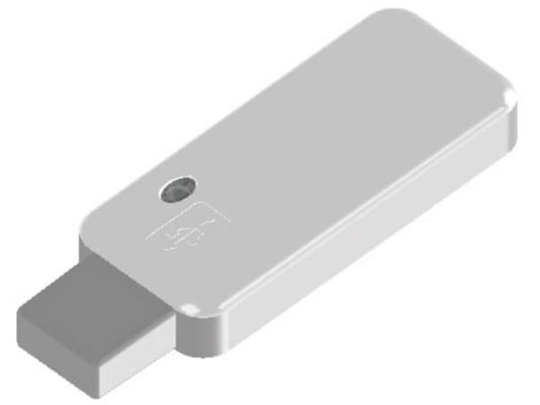 TEKO TEK-USB.30 USB-enhetshölje 58 x 25 x 10,2 ABS, TPU Vit, ljusgrå 1 st