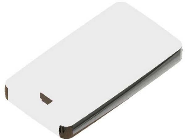 TEKO 13120.47 Fjernbetjeningshus 71.5 x 39.3 x 11.5 ABS, Zink Hvid, Krom 1 stk