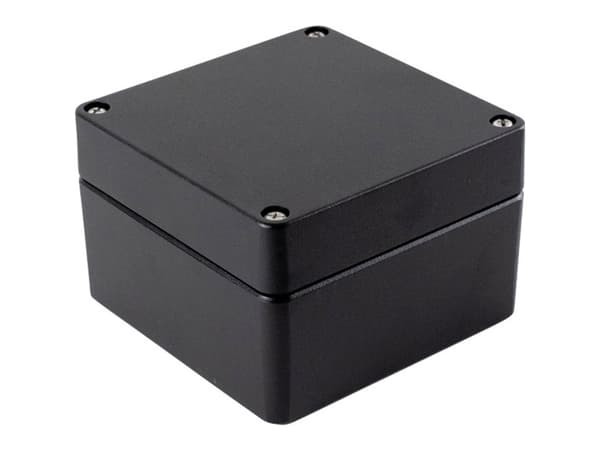 Hammond Electronics 1590Z090BK Hånd-kabinet 140 x 140 x 90 Trykstøbt zink Sort 1 stk