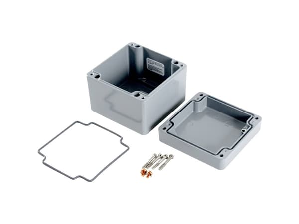 Hammond Electronics 1590Z080GY Käsikaappi 100 x 100 x 80 Valusinkki Harmaa 1 kpl
