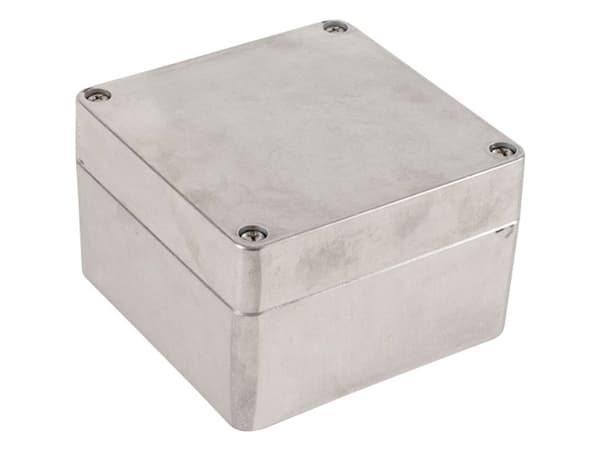 Hammond Electronics 1590Z090 Hånd-kabinet 140 x 140 x 90 Trykstøbt zink Natur 1 stk
