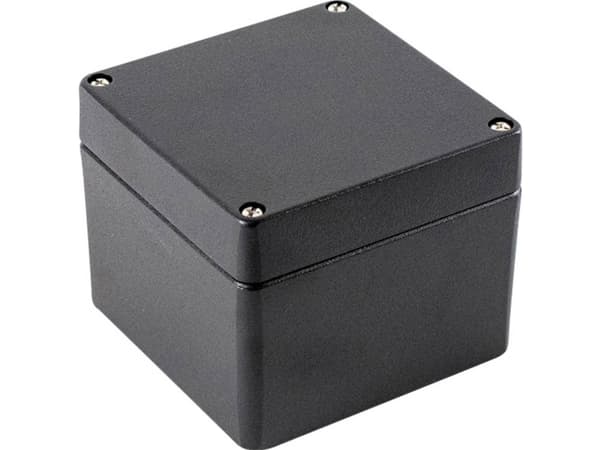 Hammond Electronics 1590Z080BK Käsikaappi 100 x 100 x 80 Sinkkivalu Musta 1 kpl