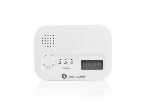 Smartwares FGA-13041, Karbonmonoksid (CO), Hjem, Kontor, 40 m², 85 dB, 10 år, Hvit