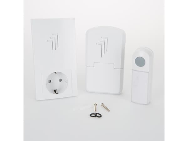 Byron DB432E, Hvit, Trådløs, 50 m, AC, Batteri