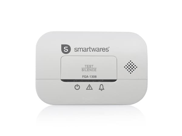 Smartwares FGA-13081, Karbonmonoksid (CO), Hjem, Kontor, 40 m², 85 dB, 10 år, Hvit