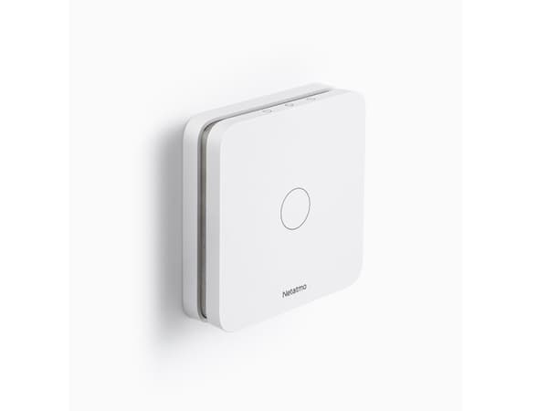 Netatmo CO Detector, Hiilimonoksidimittari, Valkoinen, Pintakiinnitys, Muovi, Saksa, Hollanti, Englanti, Espanja, Ranska, Italia, Homekit
